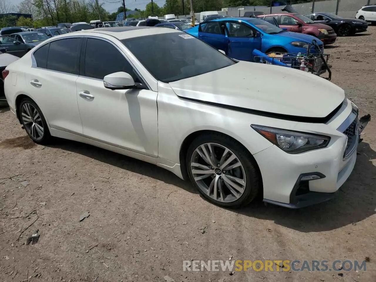 4 Фотография поврежденного автомобиля JN1EV7CR9MM751223 INFINITI Q50 2021