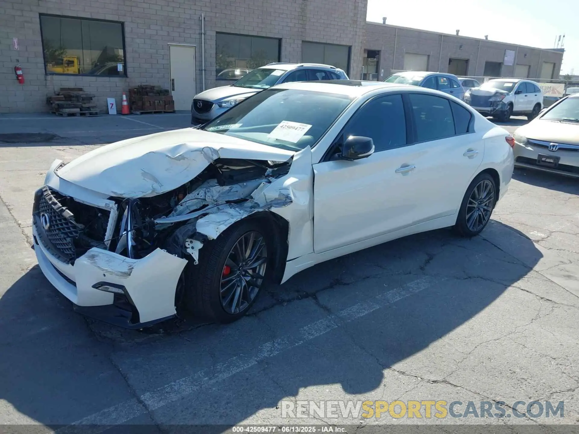 2 Photograph of a damaged car JN1FV7DR9MM880601 INFINITI Q50 2021