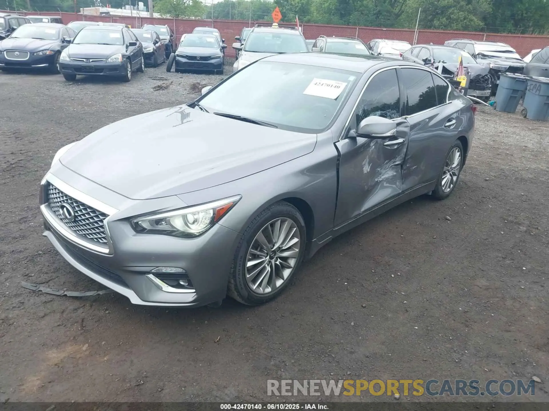 2 Photograph of a damaged car JN1EV7BR0NM340053 INFINITI Q50 2022