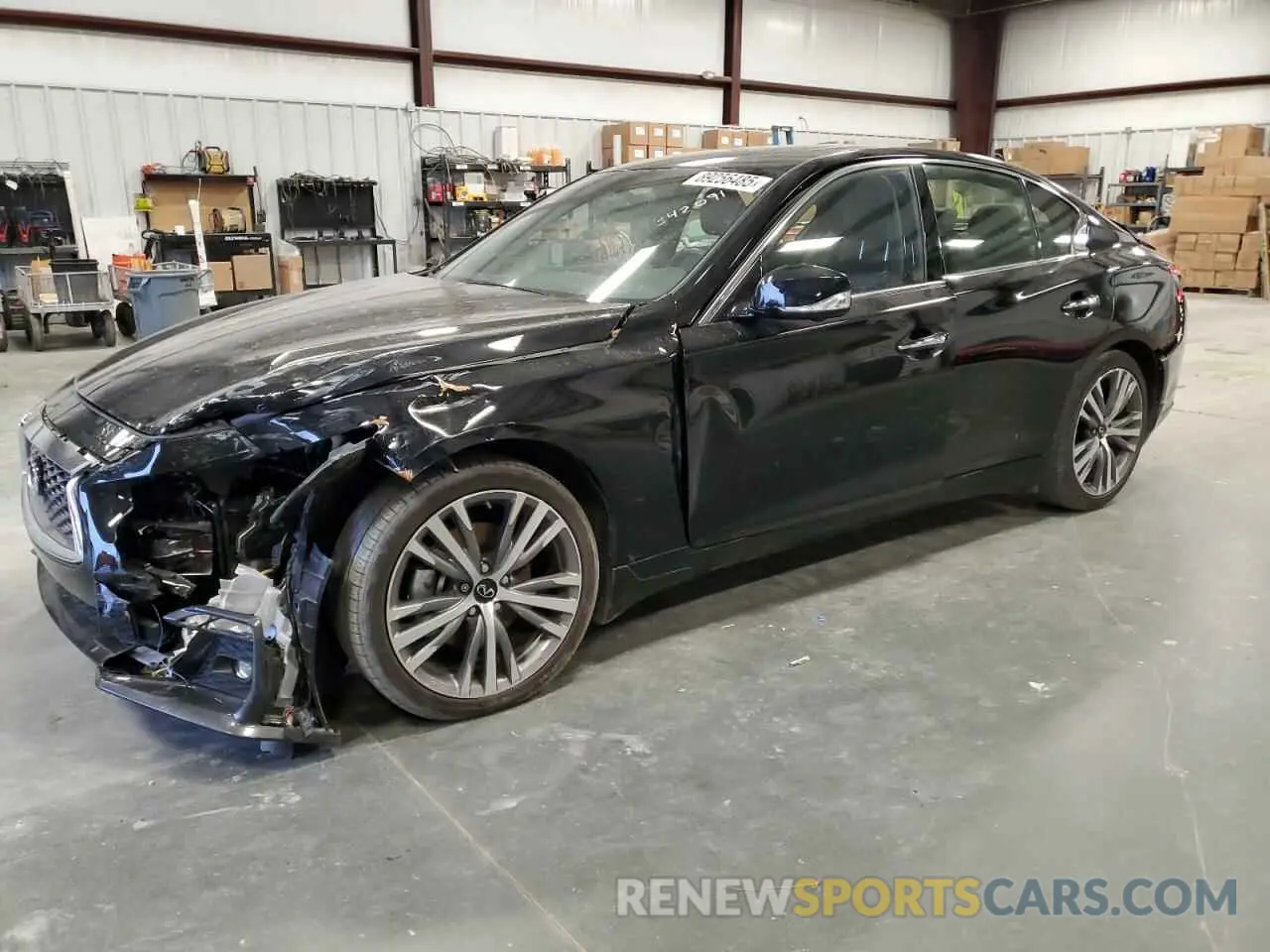 1 Photograph of a damaged car JN1EV7CR9NM342091 INFINITI Q50 2022