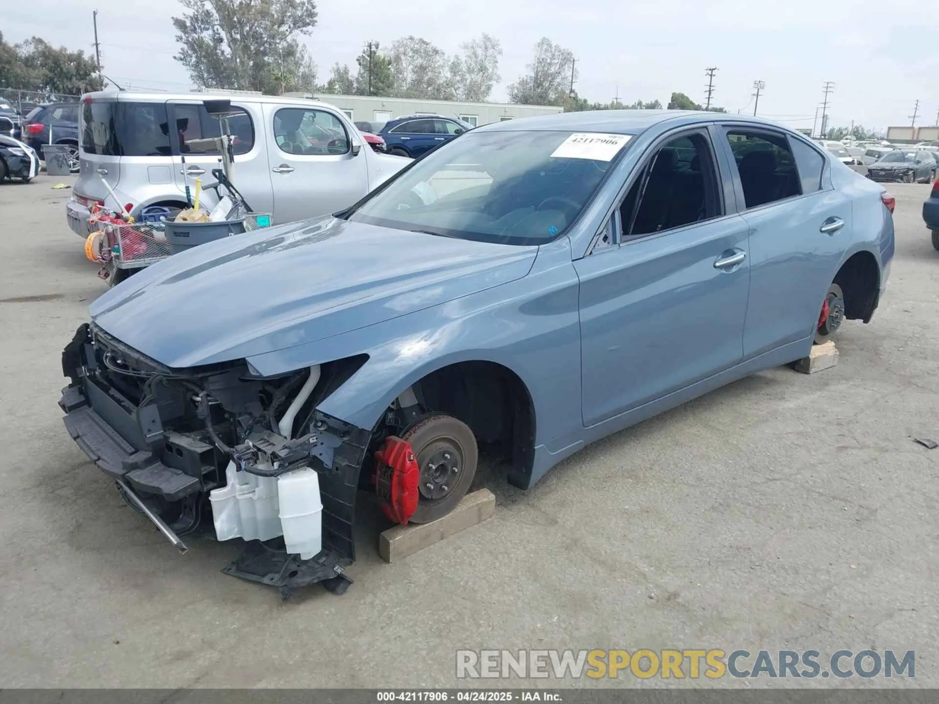 2 Photograph of a damaged car JN1FV7DP3NM370129 INFINITI Q50 2022