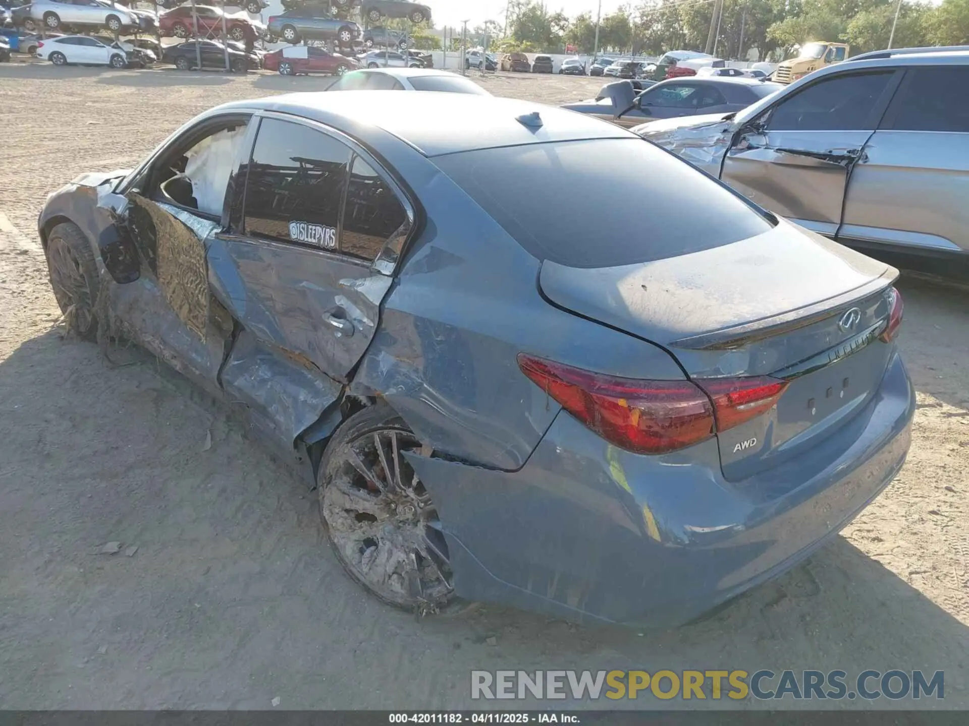 3 Фотография поврежденного автомобиля JN1FV7DR9NM390225 INFINITI Q50 2022