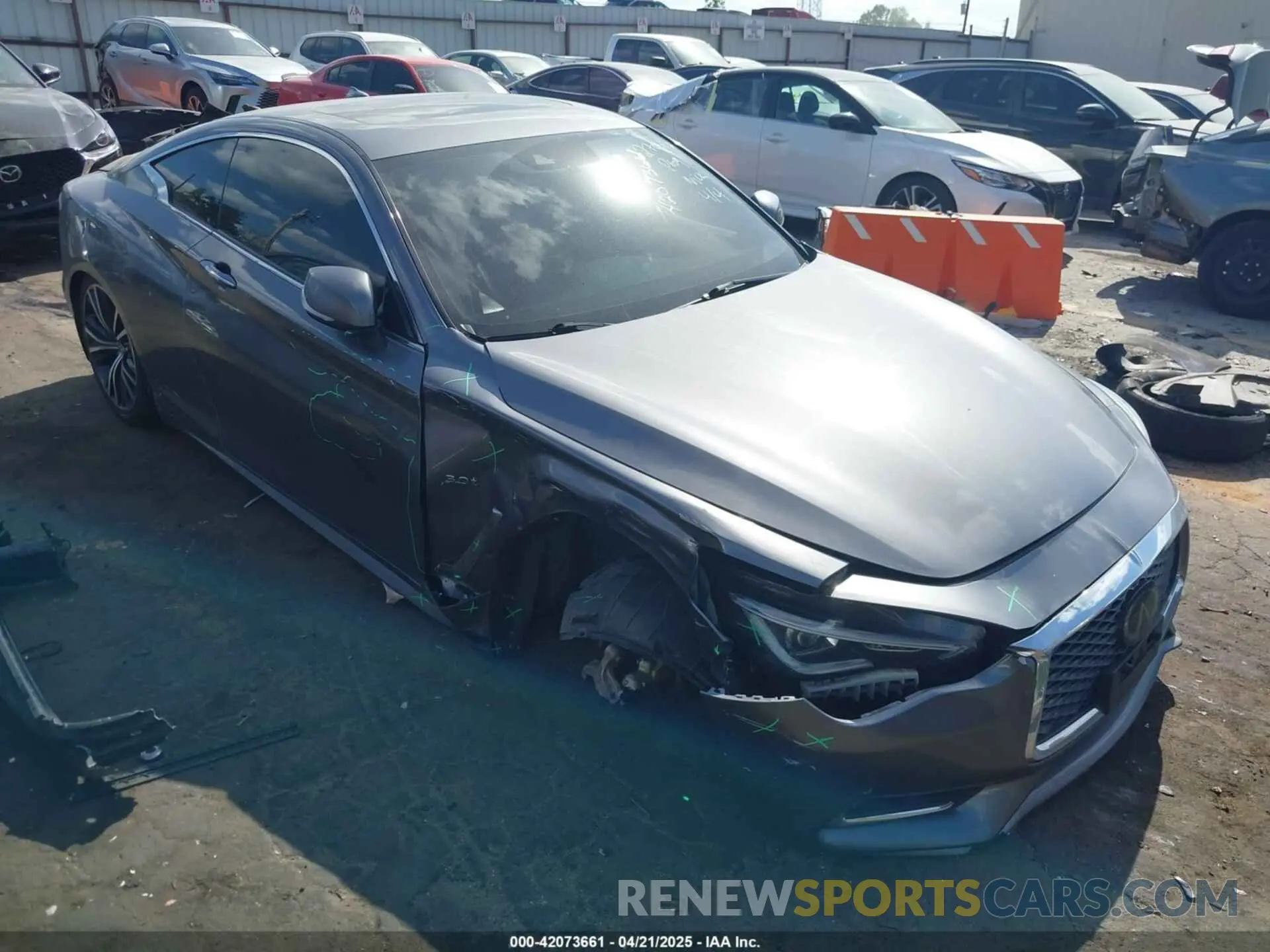 1 Фотография поврежденного автомобиля JN1EV7EK3LM341029 INFINITI Q60 2020
