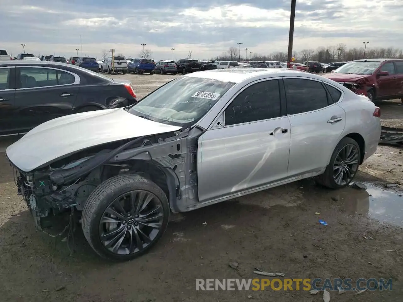 1 Photograph of a damaged car JN1BY1AR9KM585020 INFINITI Q70 2019
