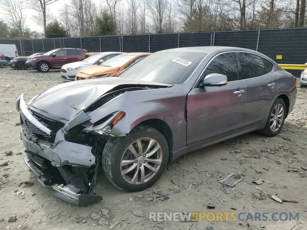 1 Photograph of a damaged car JN1BY1AR9KM585437 INFINITI Q70 2019