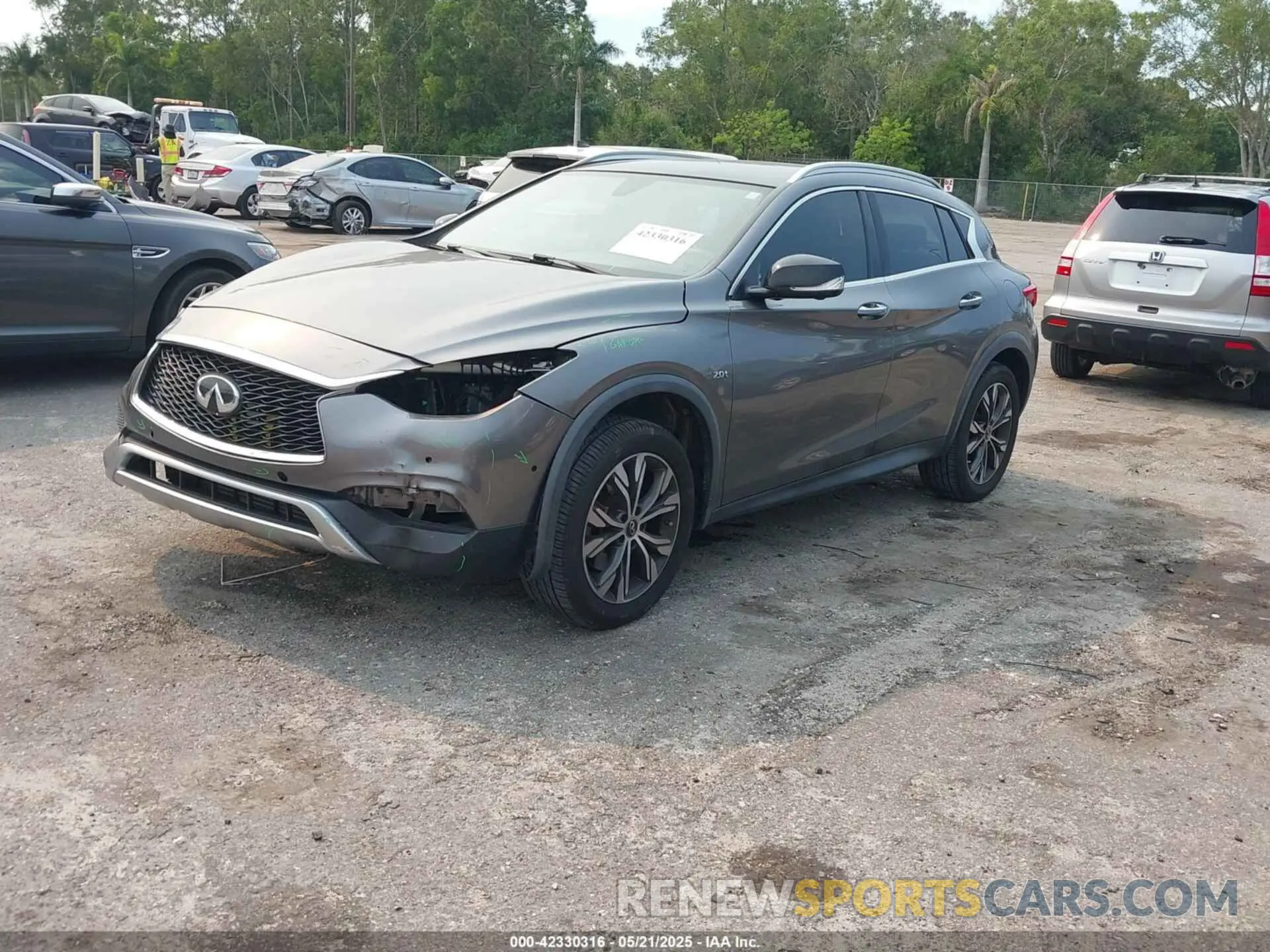 2 Photograph of a damaged car SJKCH5CR2KA009144 INFINITI QX30 2019