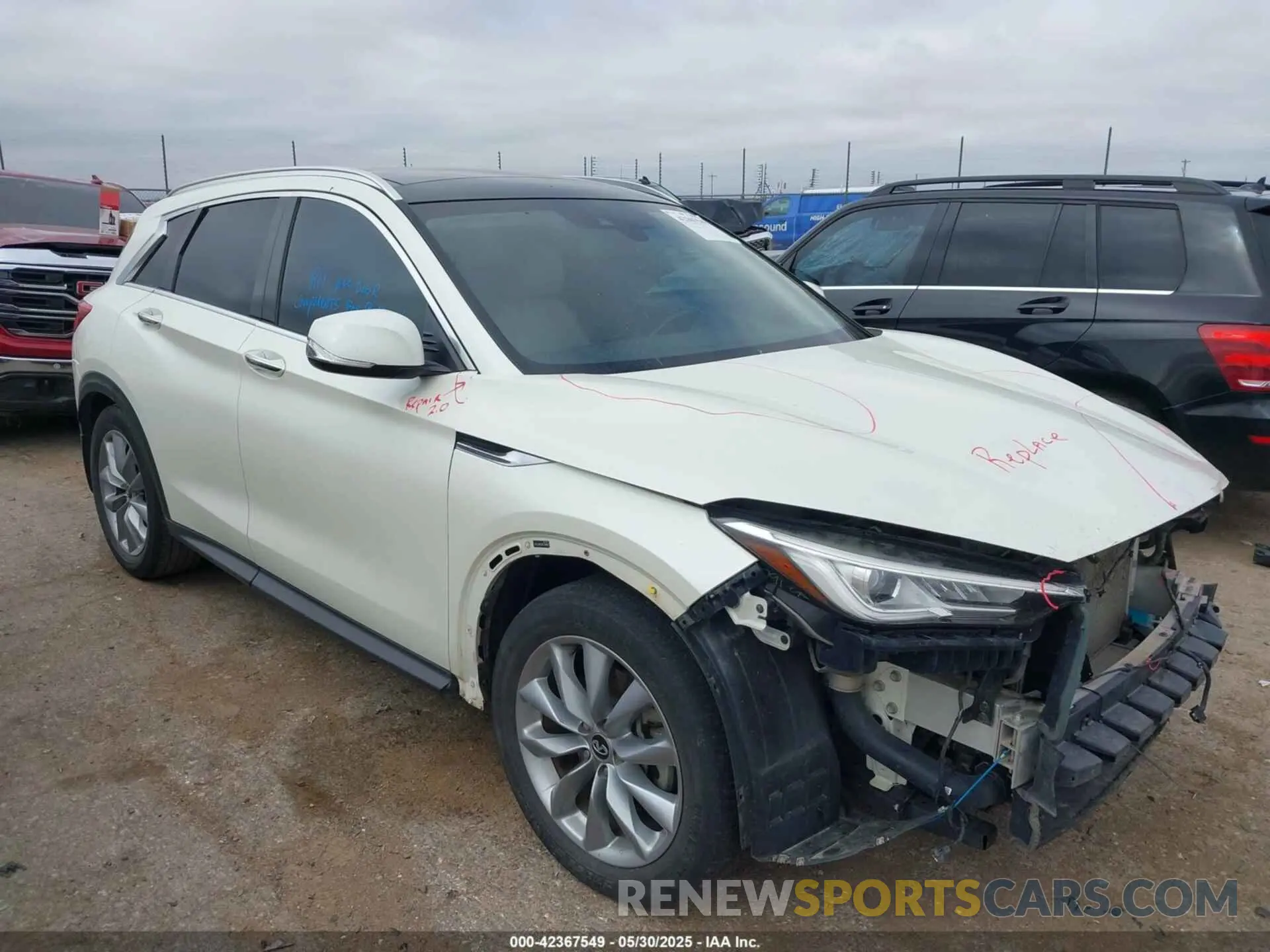 1 Photograph of a damaged car 3PCAJ5M12KF139990 INFINITI QX50 2019