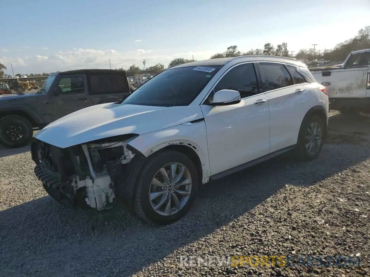 1 Photograph of a damaged car 3PCAJ5M13KF140582 INFINITI QX50 2019
