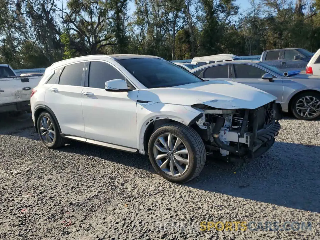 4 Photograph of a damaged car 3PCAJ5M13KF140582 INFINITI QX50 2019