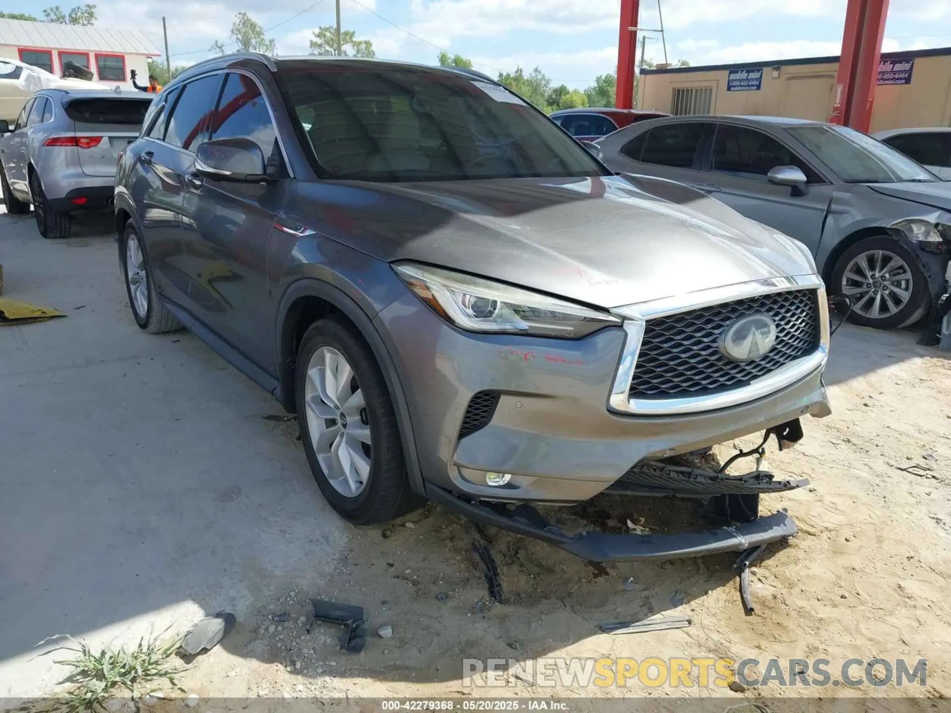 1 Photograph of a damaged car 3PCAJ5M14KF107297 INFINITI QX50 2019