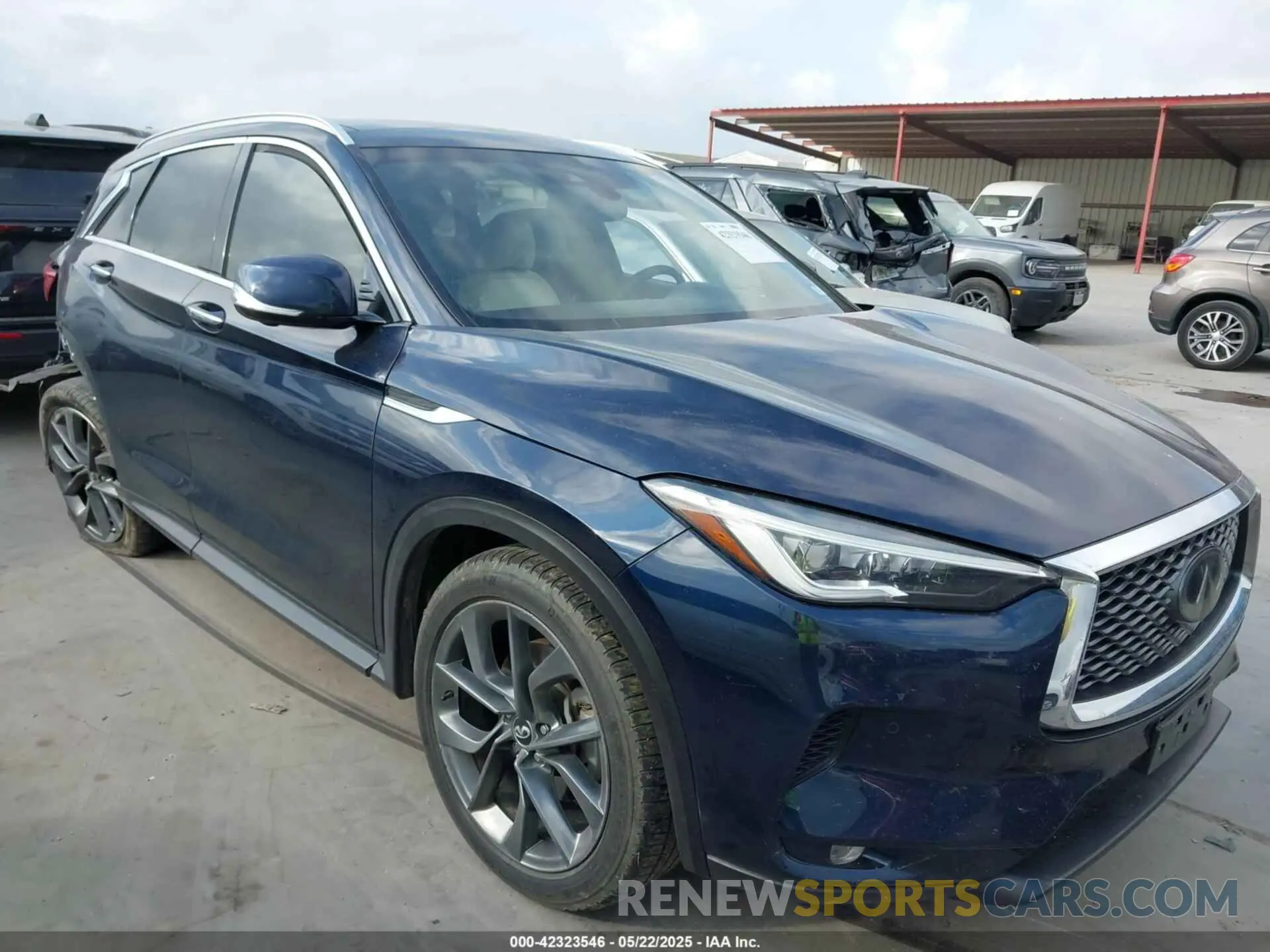 1 Photograph of a damaged car 3PCAJ5M14KF110183 INFINITI QX50 2019
