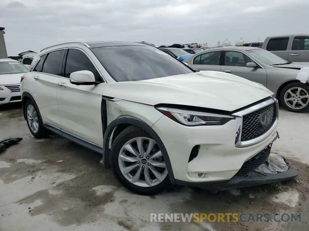 4 Photograph of a damaged car 3PCAJ5M14KF110832 INFINITI QX50 2019