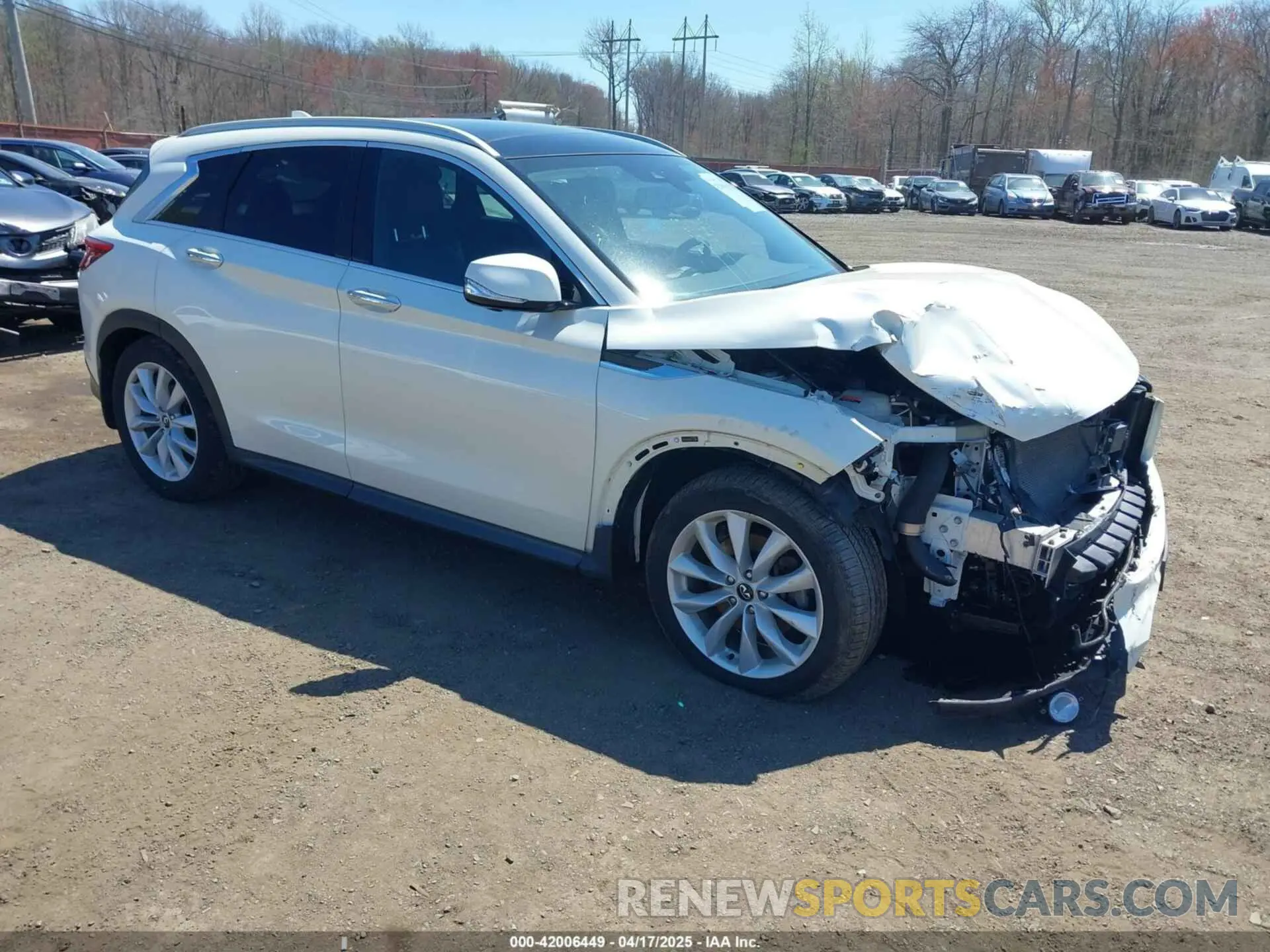1 Photograph of a damaged car 3PCAJ5M30KF113891 INFINITI QX50 2019