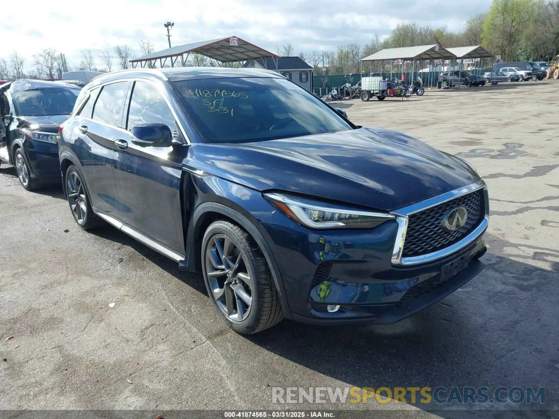 1 Photograph of a damaged car 3PCAJ5M31KF127279 INFINITI QX50 2019