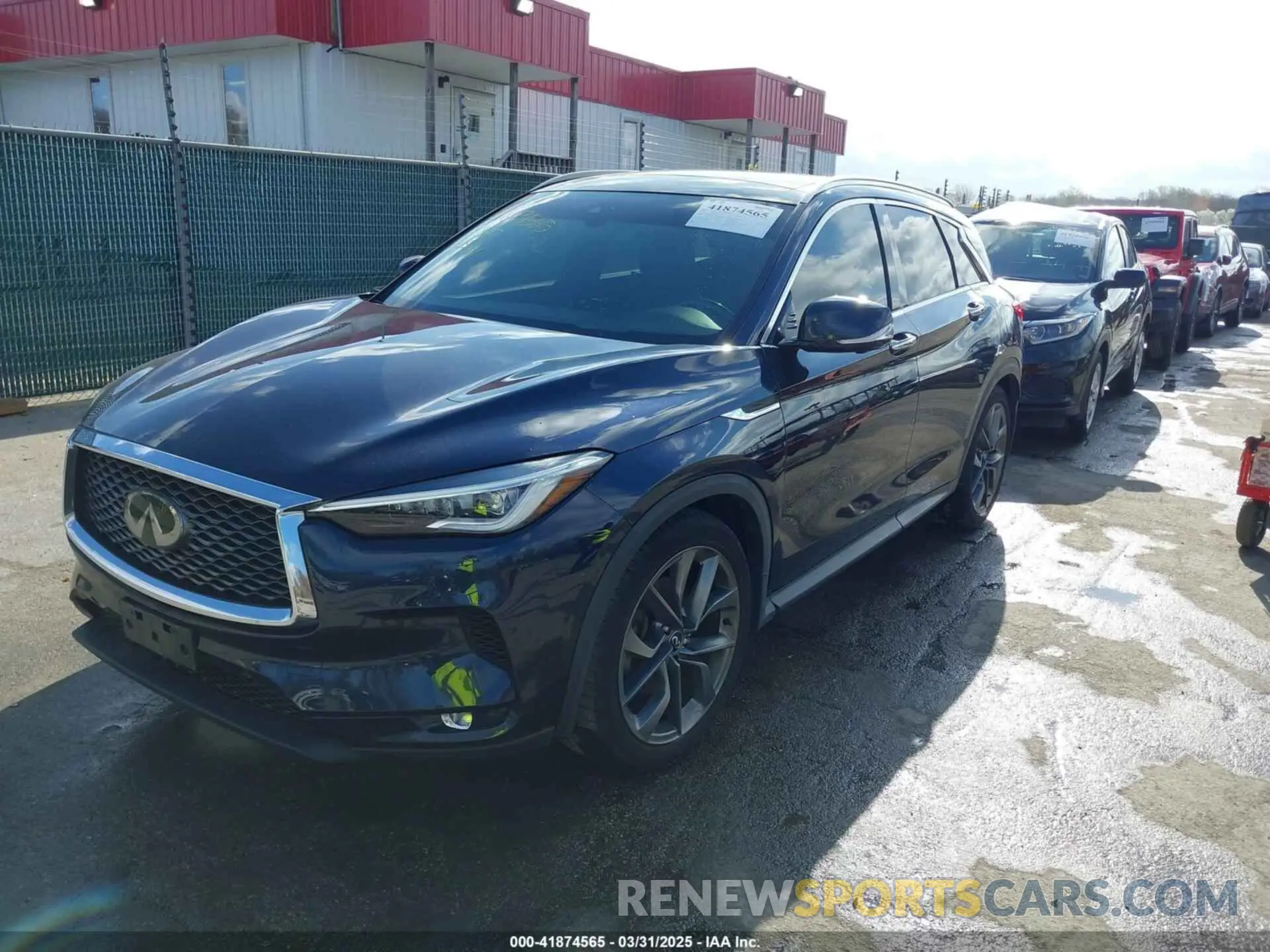 2 Photograph of a damaged car 3PCAJ5M31KF127279 INFINITI QX50 2019