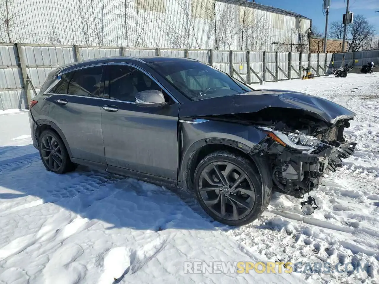 4 Photograph of a damaged car 3PCAJ5M33KF107695 INFINITI QX50 2019