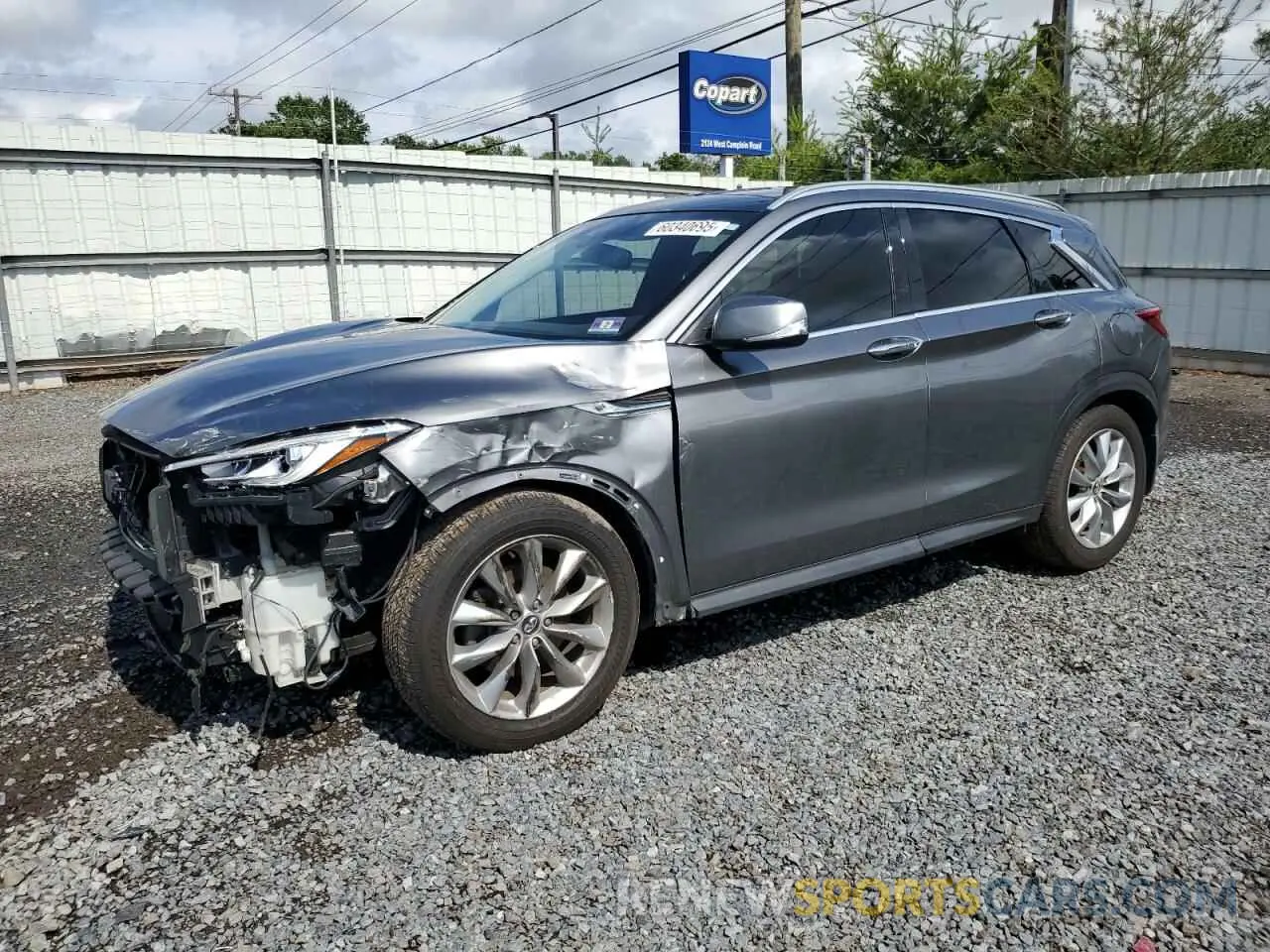 1 Photograph of a damaged car 3PCAJ5M34KF130547 INFINITI QX50 2019