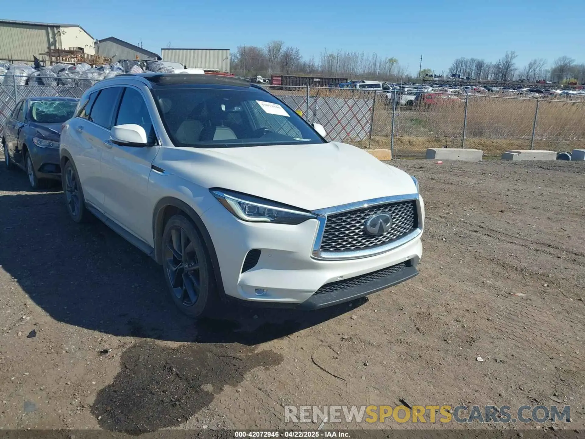 1 Photograph of a damaged car 3PCAJ5M35KF120657 INFINITI QX50 2019
