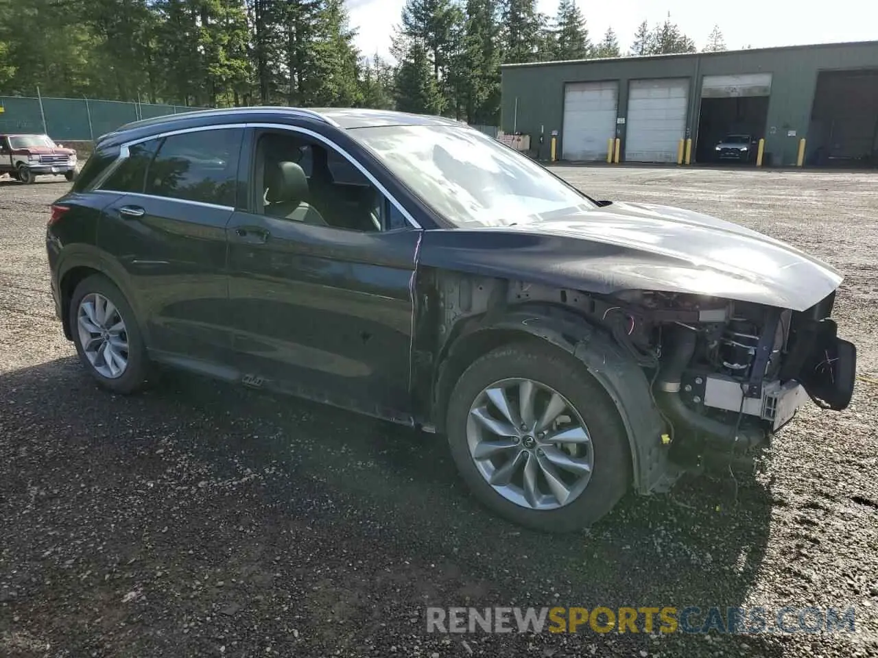 4 Photograph of a damaged car 3PCAJ5M35KF144618 INFINITI QX50 2019