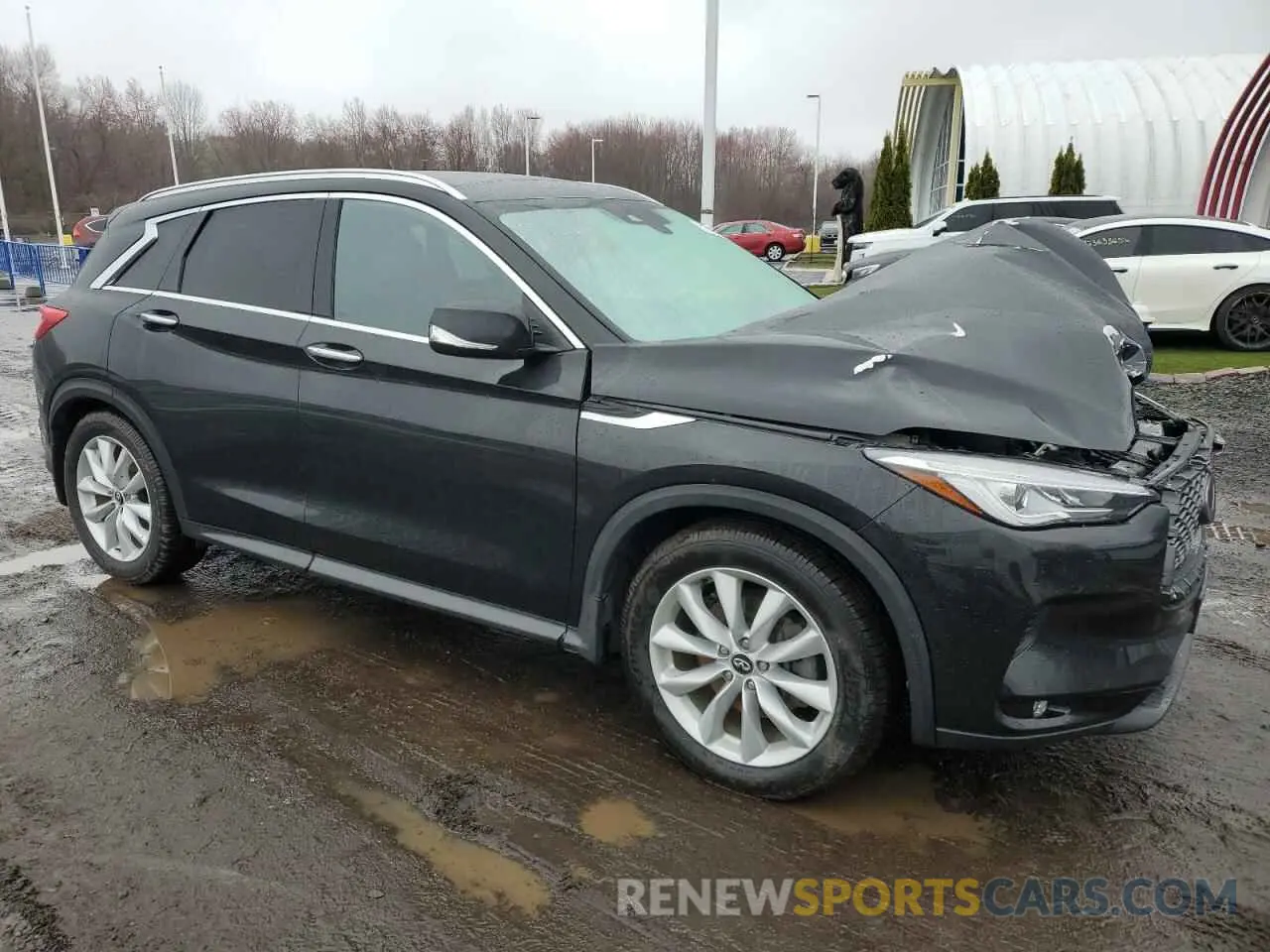 4 Photograph of a damaged car 3PCAJ5M37KF118487 INFINITI QX50 2019