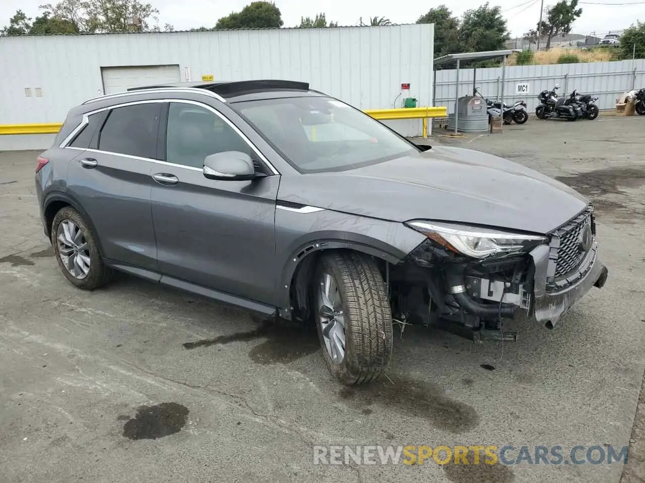 4 Photograph of a damaged car 3PCAJ5M37KF148055 INFINITI QX50 2019