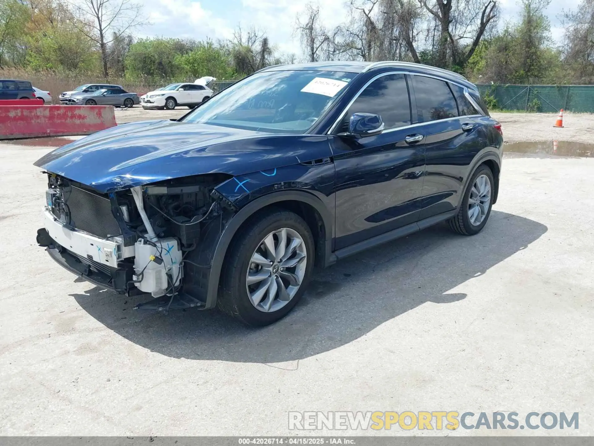 2 Photograph of a damaged car 3PCAJ5M38KF129899 INFINITI QX50 2019