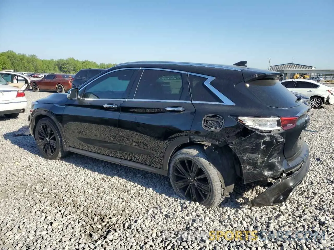 2 Photograph of a damaged car 3PCAJ5M14LF119144 INFINITI QX50 2020