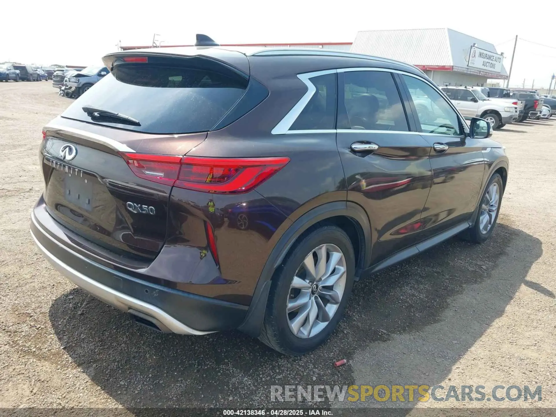 4 Photograph of a damaged car 3PCAJ5M18LF100693 INFINITI QX50 2020