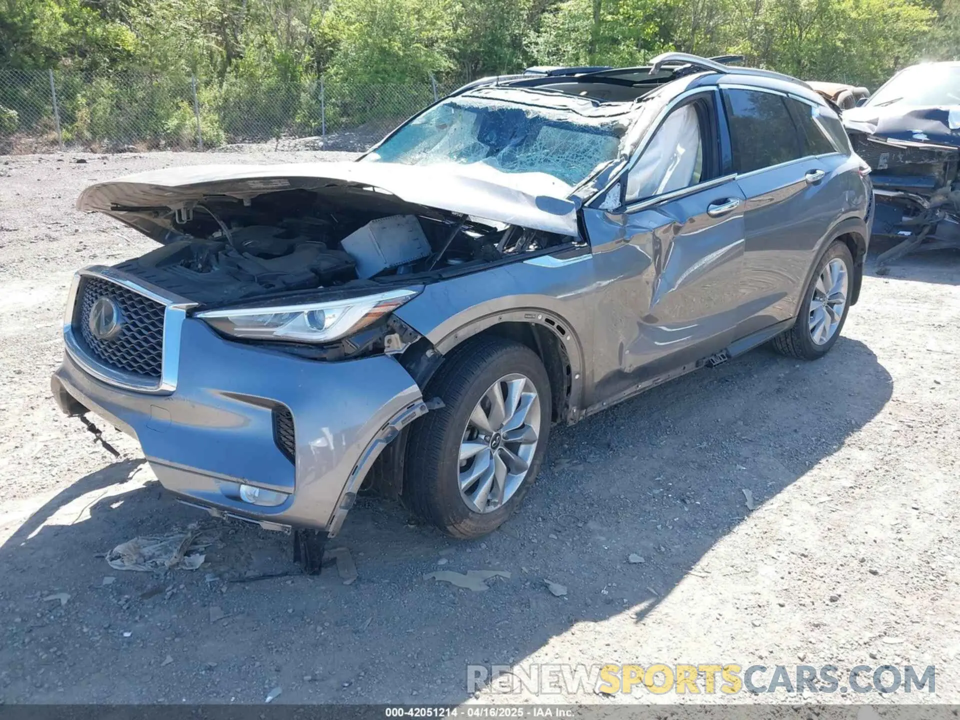 2 Photograph of a damaged car 3PCAJ5M18LF117588 INFINITI QX50 2020