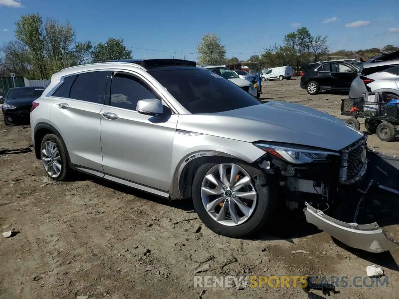 4 Фотография поврежденного автомобиля 3PCAJ5M30LF121247 INFINITI QX50 2020
