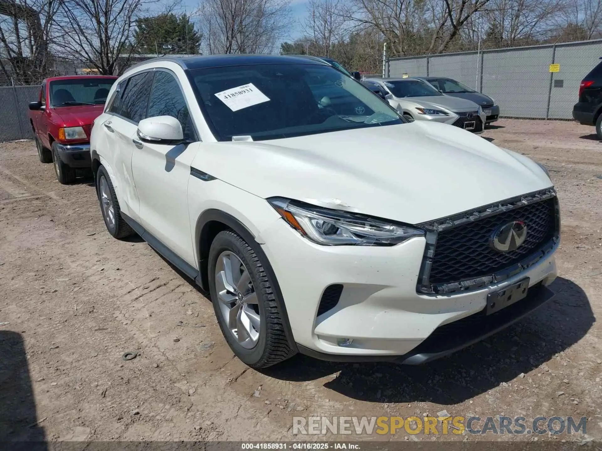 1 Photograph of a damaged car 3PCAJ5M34LF104029 INFINITI QX50 2020