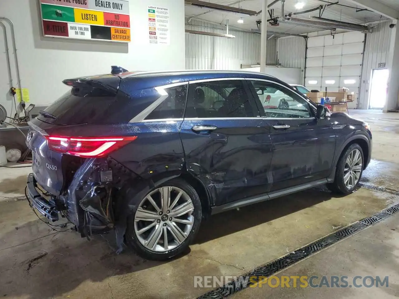 3 Photograph of a damaged car 3PCAJ5M38LF117690 INFINITI QX50 2020