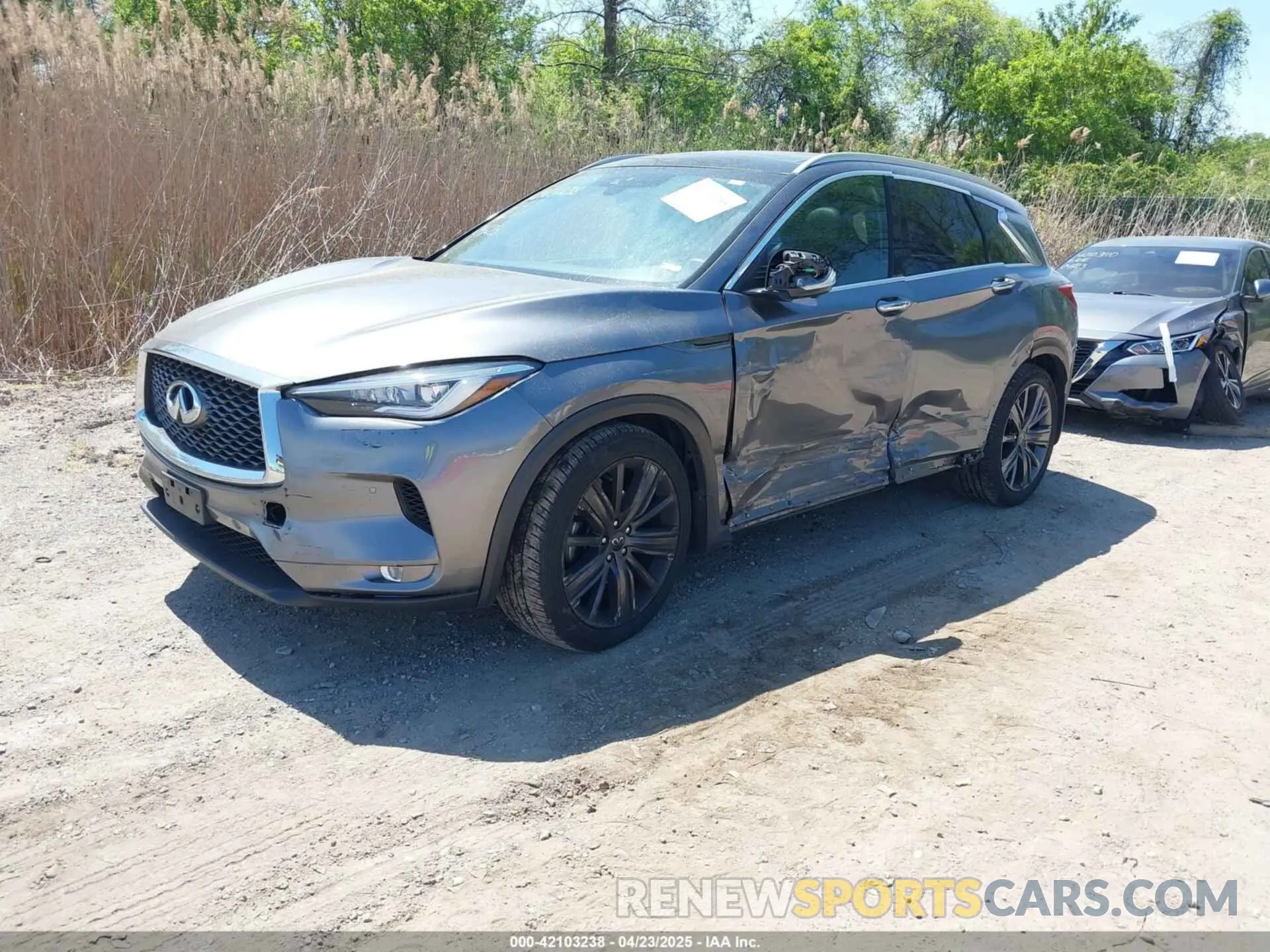 2 Photograph of a damaged car 3PCAJ5M39LF113955 INFINITI QX50 2020
