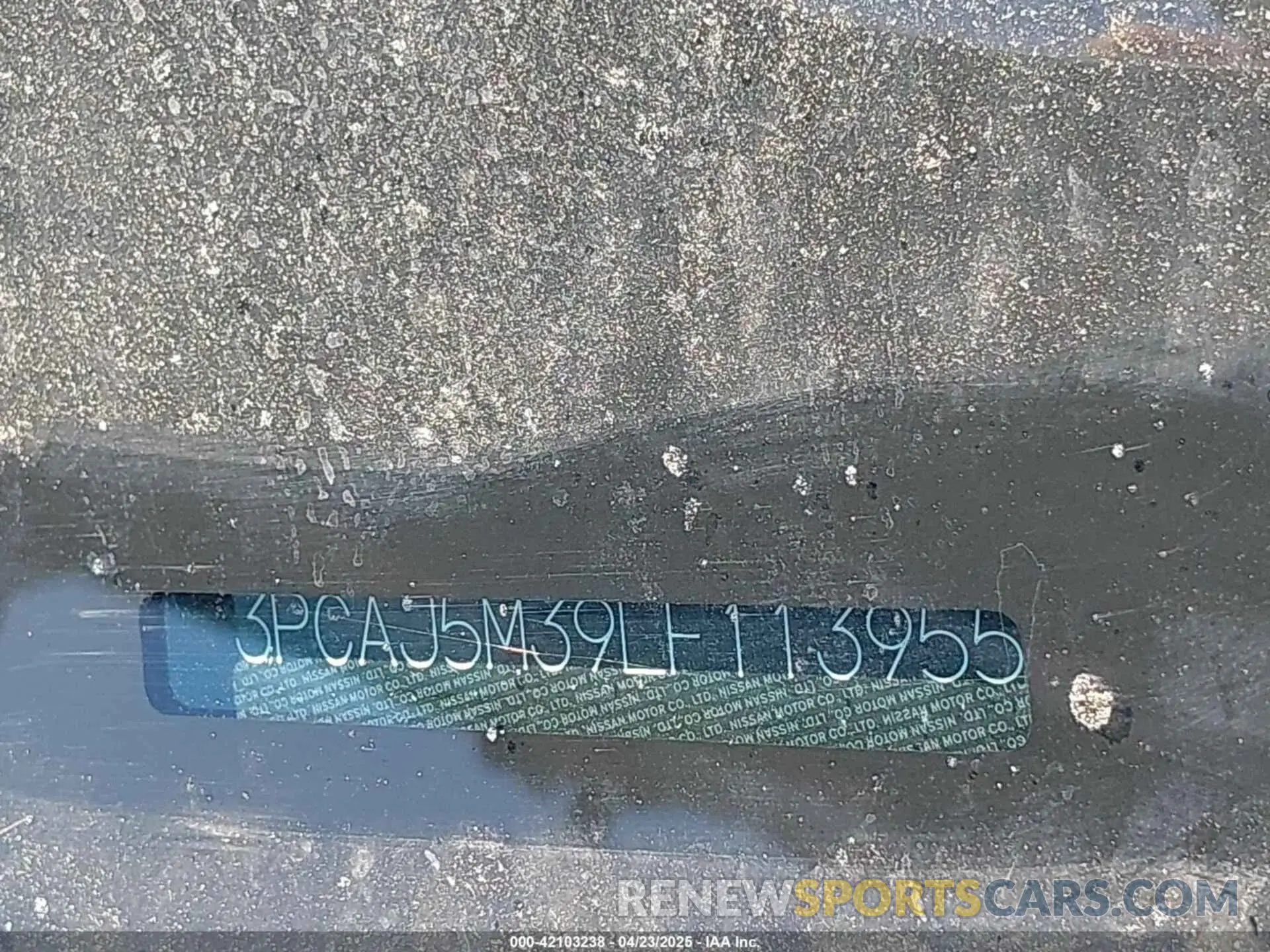 9 Photograph of a damaged car 3PCAJ5M39LF113955 INFINITI QX50 2020