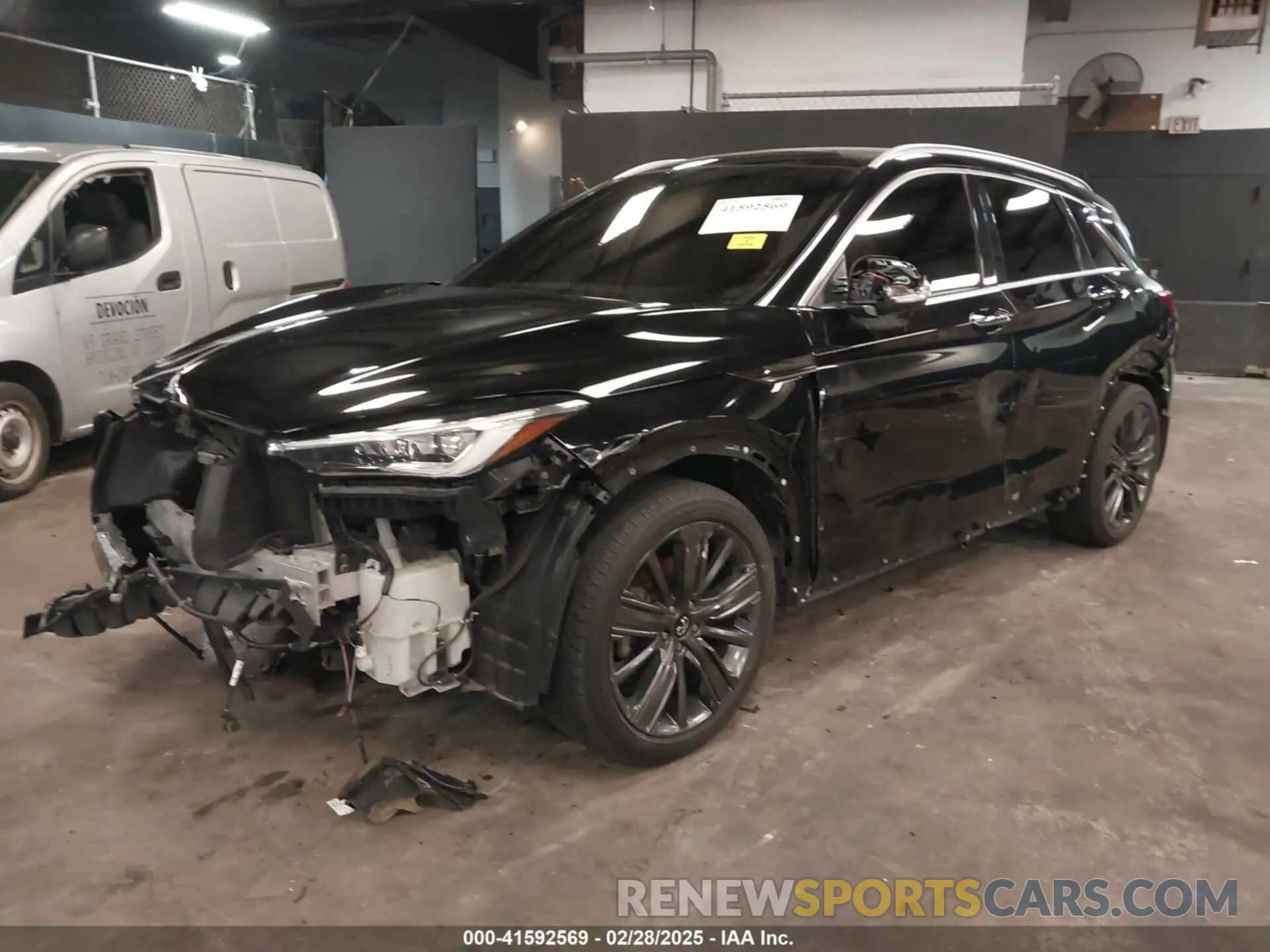 2 Photograph of a damaged car 3PCAJ5M3XLF111633 INFINITI QX50 2020