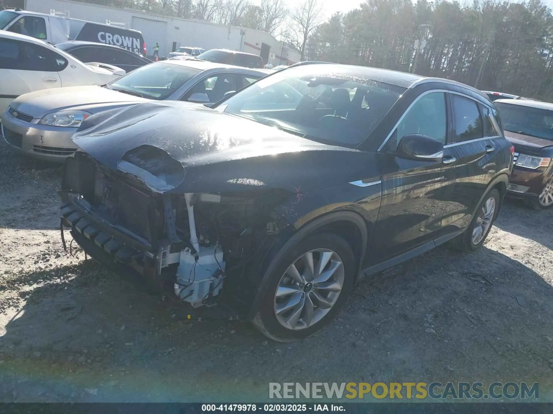 2 Photograph of a damaged car 3PCAJ5BA5MF114975 INFINITI QX50 2021