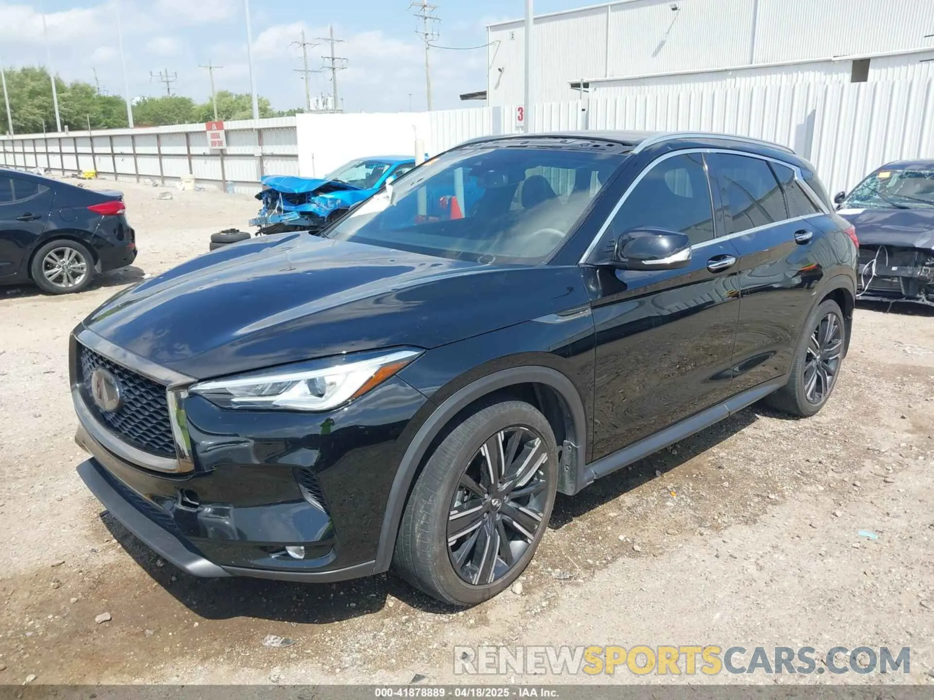 2 Photograph of a damaged car 3PCAJ5BA6MF112782 INFINITI QX50 2021