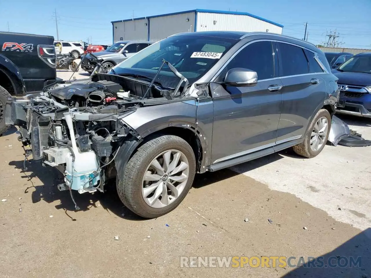 1 Photograph of a damaged car 3PCAJ5BA8MF115554 INFINITI QX50 2021