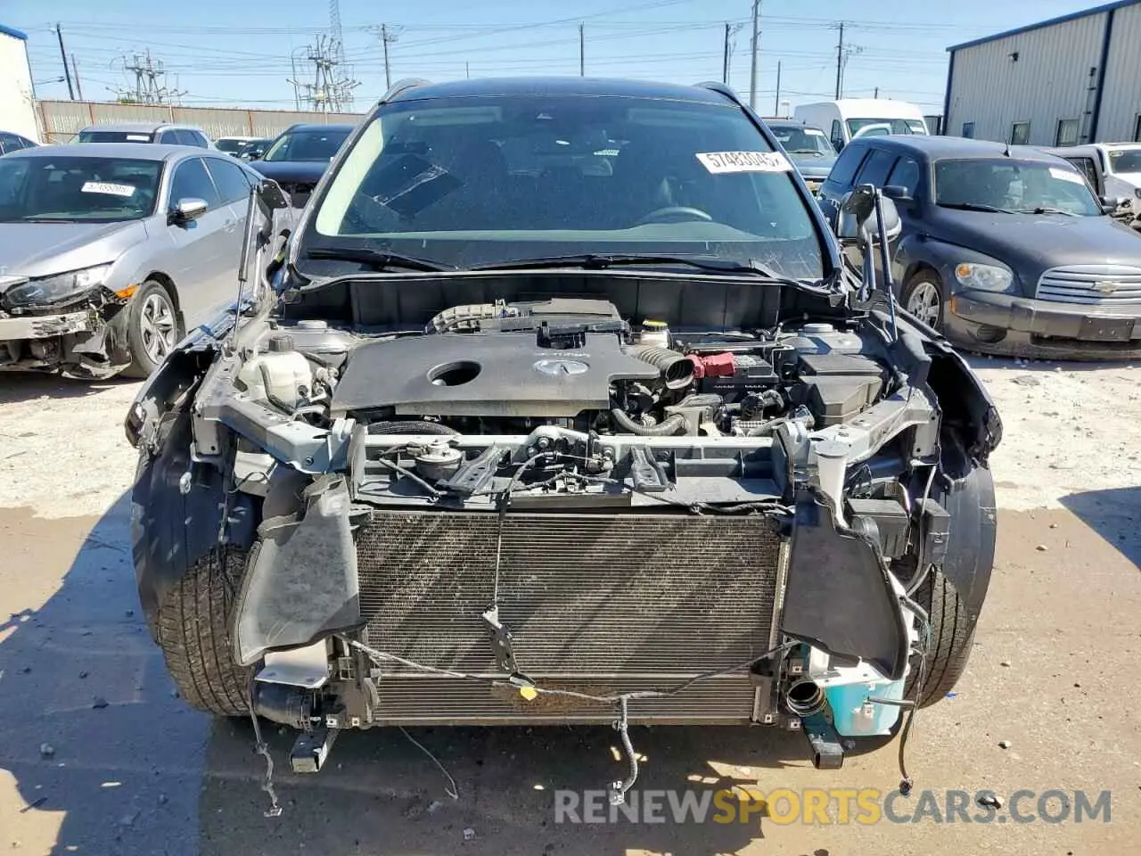 5 Photograph of a damaged car 3PCAJ5BA8MF115554 INFINITI QX50 2021