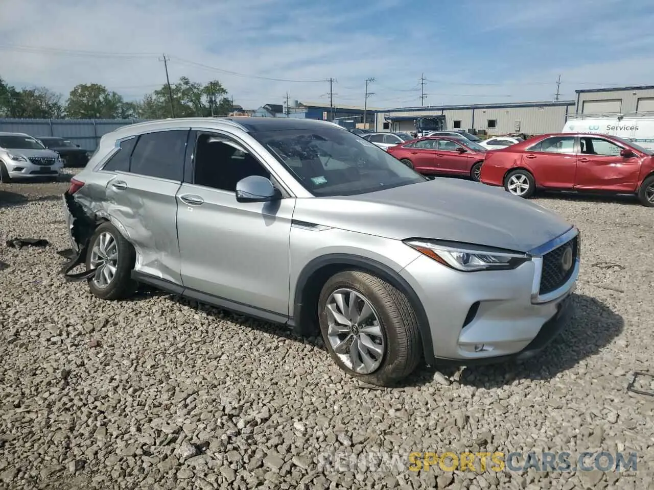 4 Фотография поврежденного автомобиля 3PCAJ5BA9MF106345 INFINITI QX50 2021