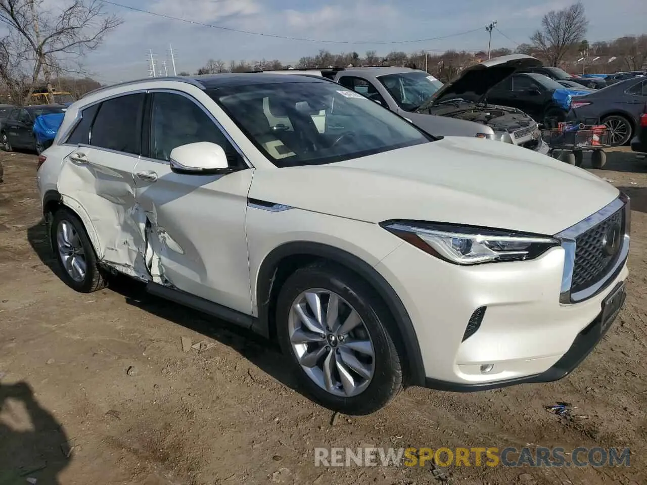 4 Фотография поврежденного автомобиля 3PCAJ5BB2MF108558 INFINITI QX50 2021