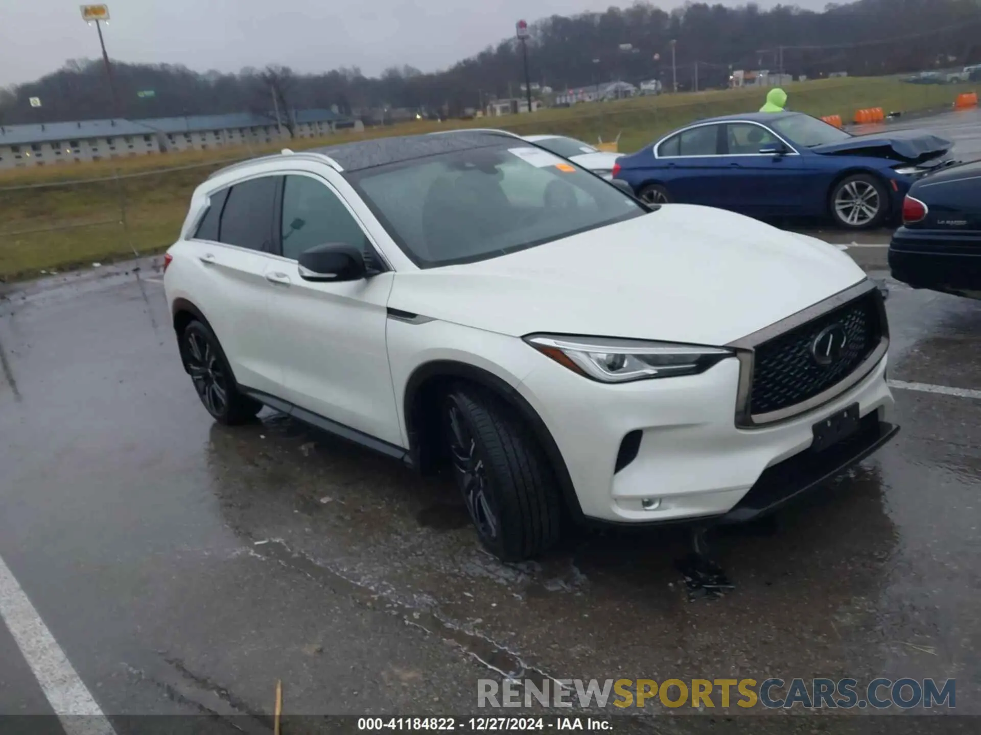 1 Photograph of a damaged car 3PCAJ5BB2MF112352 INFINITI QX50 2021