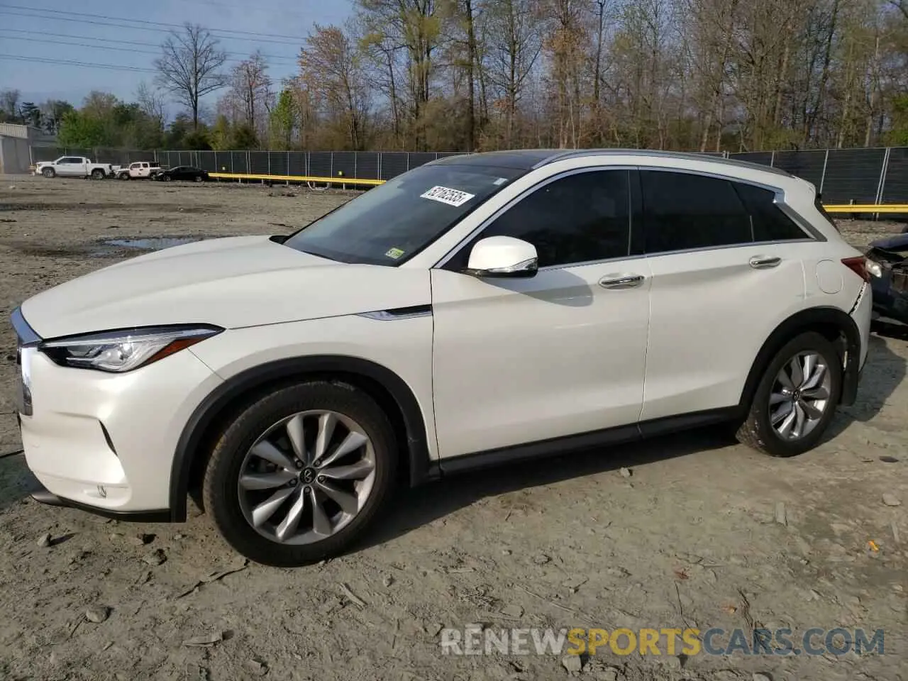 1 Photograph of a damaged car 3PCAJ5BB3MF114918 INFINITI QX50 2021