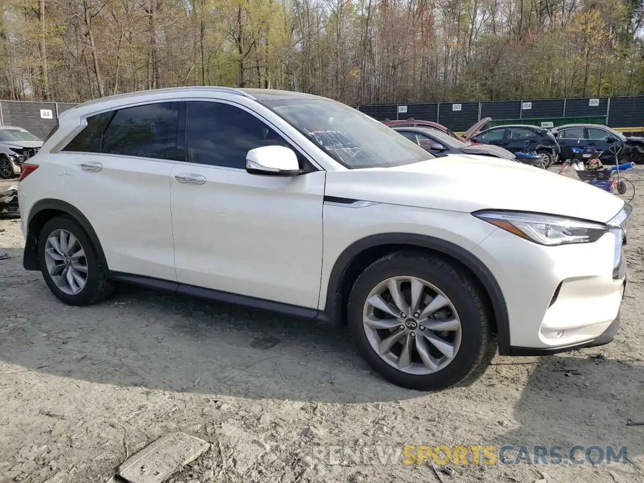 4 Photograph of a damaged car 3PCAJ5BB3MF114918 INFINITI QX50 2021