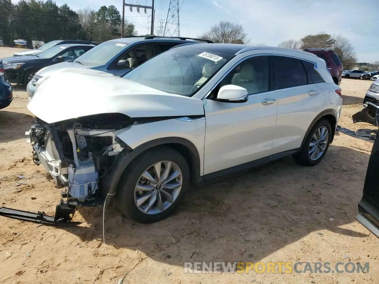 1 Photograph of a damaged car 3PCAJ5BB5MF125399 INFINITI QX50 2021