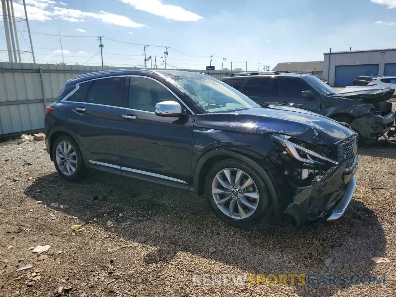 4 Photograph of a damaged car 3PCAJ5CB2MF107683 INFINITI QX50 2021