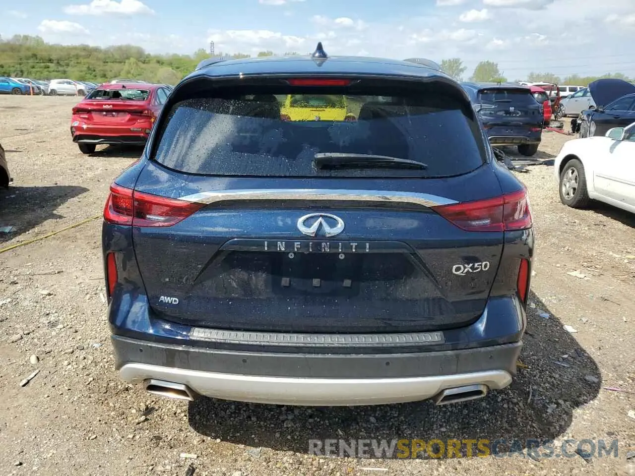 6 Photograph of a damaged car 3PCAJ5CB2MF107683 INFINITI QX50 2021