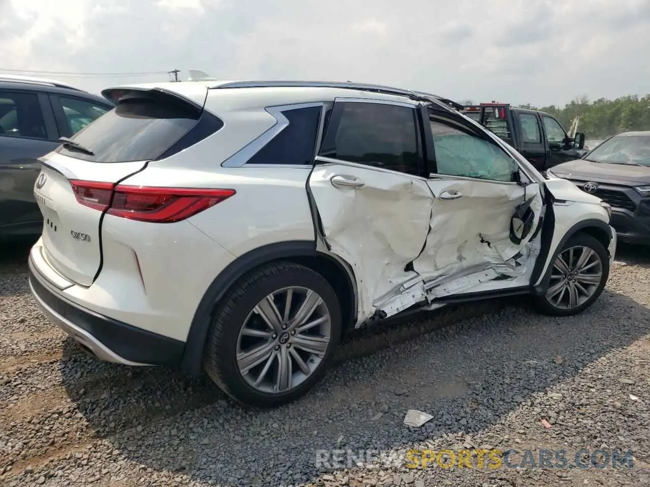 3 Фотография поврежденного автомобиля 3PCAJ5CB2MF119218 INFINITI QX50 2021