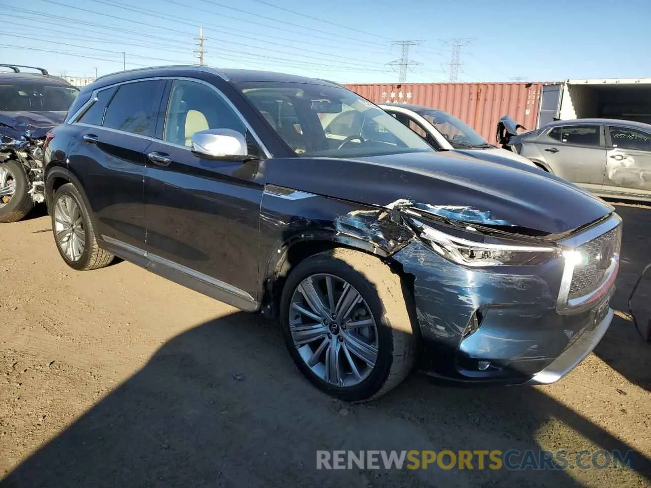 4 Photograph of a damaged car 3PCAJ5CB7MF100390 INFINITI QX50 2021