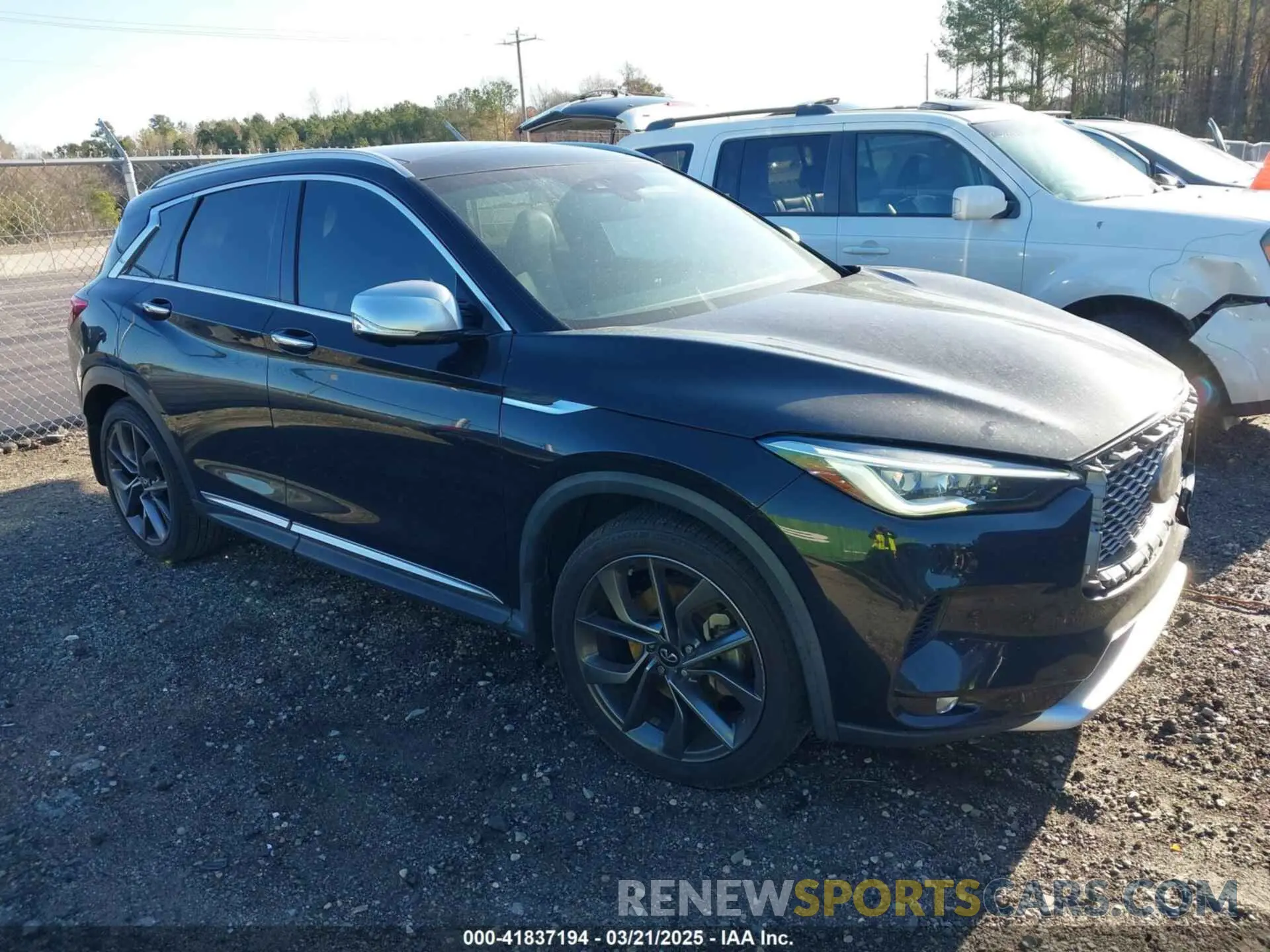 1 Photograph of a damaged car 3PCAJ5DA3MF120545 INFINITI QX50 2021